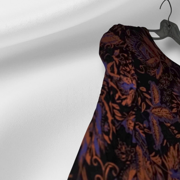 Free People Hello Lover NOIR Floral Tunic/ Dress Size Large - Picture 7 of 10